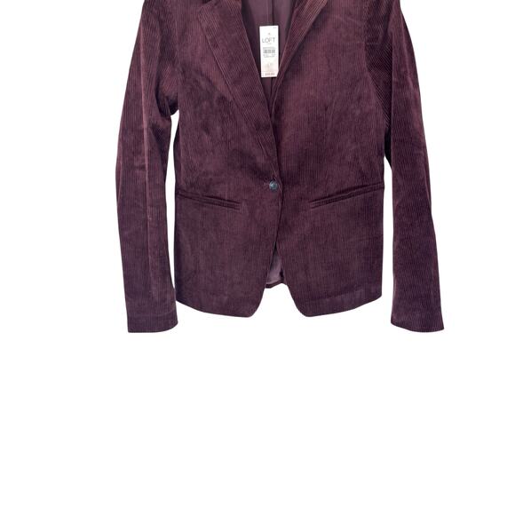 Loft Blazer Brown Corduroy Gremlin Moody Rustic Office Work Career Size 0 - Picture 11 of 11